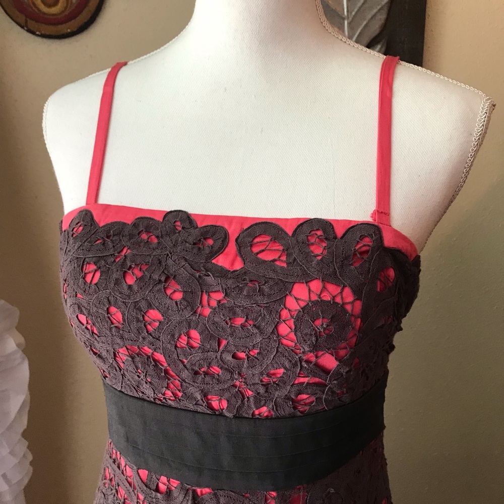 anthropologie pink and gray dress - Picture 4 of 6